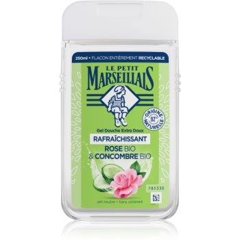 Le Petit Marseillais Rose Bio & Cucumber Bio gel de duș mătăsos - imagine 2